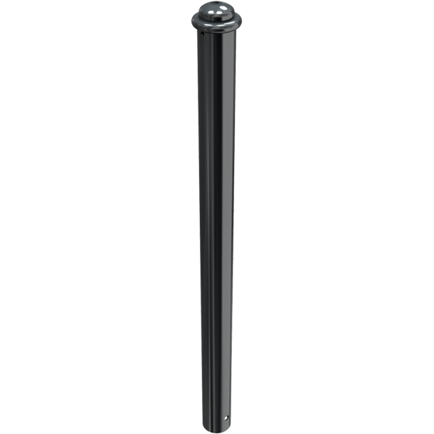 Dekorativ puller | Serie 481B | � 82 mm | fastmonteret, til indst�bning i beton med jordanker, total l�ngde ca. 1300 mm | uden l�s | uden �je